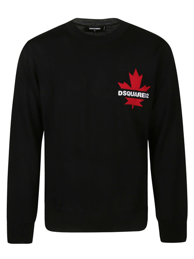 Shop Dsquared2 Round Neck Sweater In Black