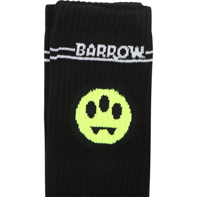 Shop Barrow Black Socks For Kids With Smiley