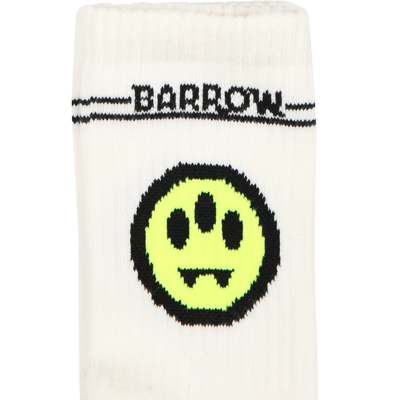 Shop Barrow White Socks For Kids With Smiley