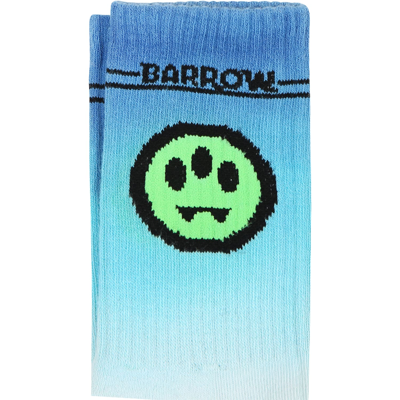 Shop Barrow Light Blue Socks For Kids With Smiley