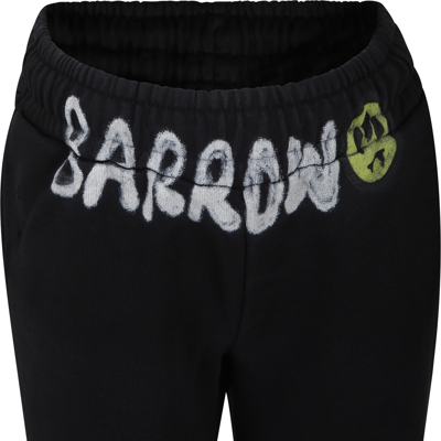 Shop Barrow Black Sports Trousers For Boy With Logo
