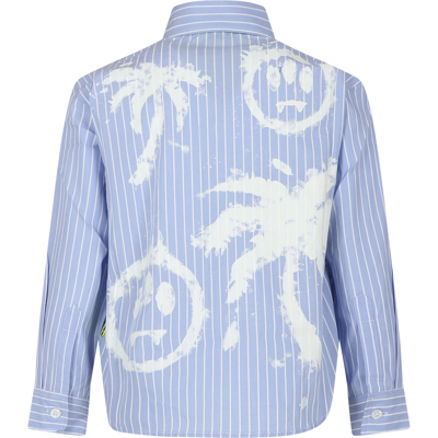 Shop Barrow Sky Blue Shirt For Boy With Smiley Face In Light Blue