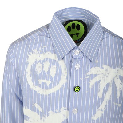 Shop Barrow Sky Blue Shirt For Boy With Smiley Face In Light Blue