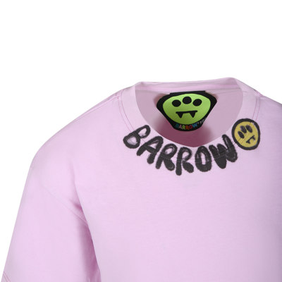 Shop Barrow Pink Casual Dress For Girls With Logo