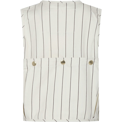 Shop Mini Rodini Ivory Vest For Boy