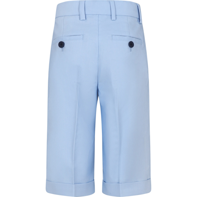 Shop Hugo Boss Elegant Sky Blue Shorts For Boy In Light Blue