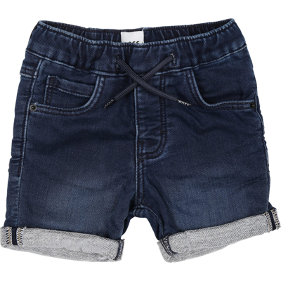 Shop Hugo Boss Denim Shorts For Baby Boy With Logo