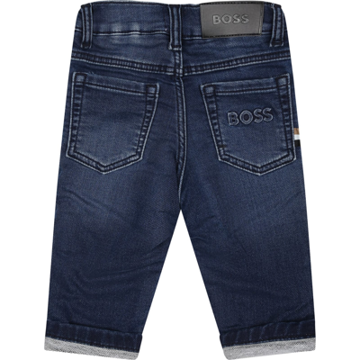 Shop Hugo Boss Denim Jeans For Baby Boy With Logo
