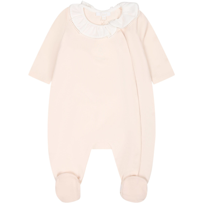 Shop Chloé Pink Set Of Babygrow For Baby Girl