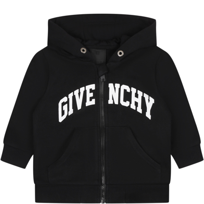 Shop Givenchy Black Sweatshirt For Baby Boy With Logo