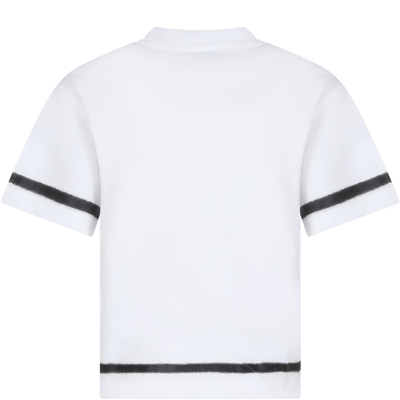 Shop Marc Jacobs White T-shirt For Kids With Logo