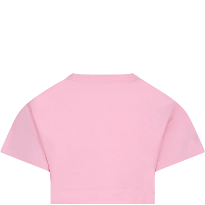 Shop Marc Jacobs Pink Crop T-shirt For Girl
