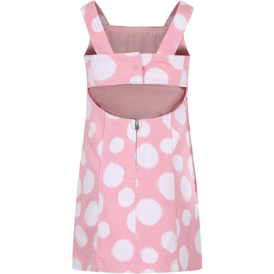 Shop Marc Jacobs Pink Casual Dress For Girl With Polka Dots