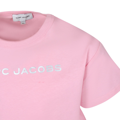 Shop Marc Jacobs Pink Crop T-shirt For Girl