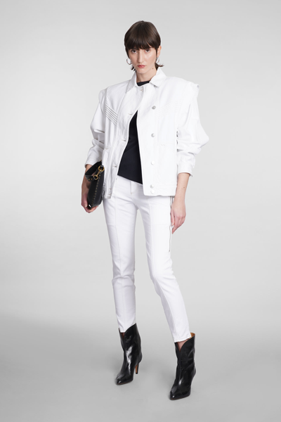 Shop Isabel Marant Prezi Jeans In White Cotton