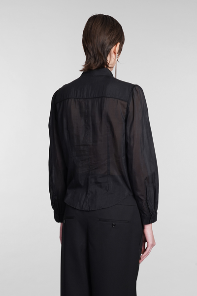 Shop Isabel Marant Balesa Shirt In Black Cotton