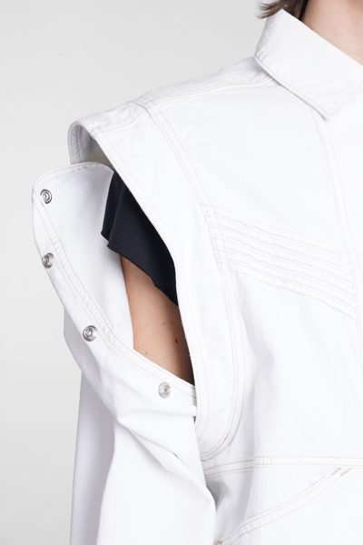 Isabel Marant Harmon Denim Jackets In White Cotton In White