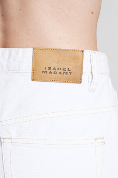 Shop Isabel Marant Lesia Shorts In White Cotton