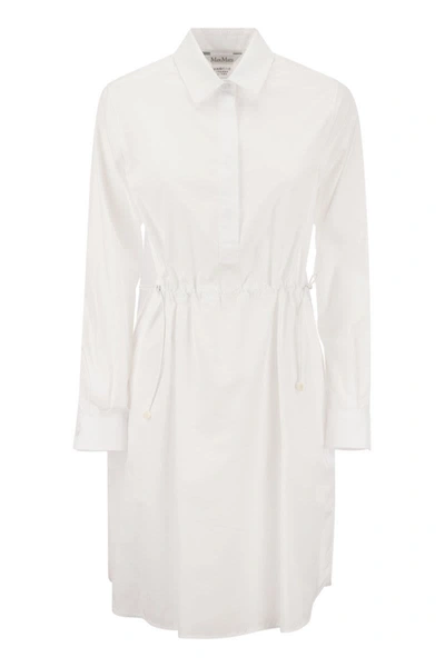 Shop Max Mara Juanita - Poplin Chemise Dress In White