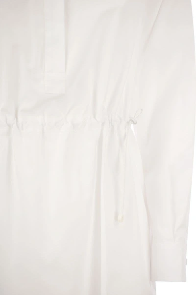 Shop Max Mara Juanita - Poplin Chemise Dress In White
