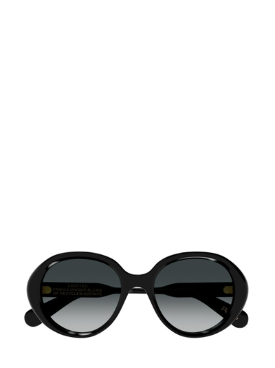 Shop Chloé Eyewear Round Frame Sunglasses In Black