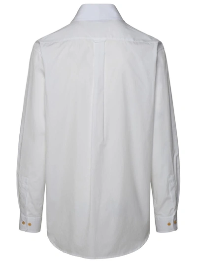Shop Palm Angels Logo Shirt In White