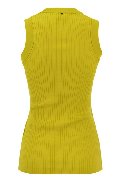 Shop Sportmax Toledo - Knitted Vest In Yellow