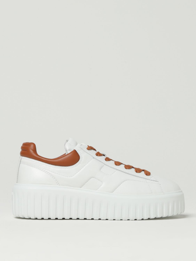 Shop Hogan H-stripes Sneakers In Nappa In White 1