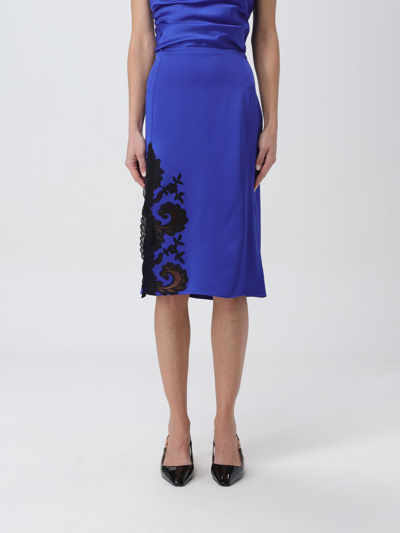 Shop Versace Skirt  Woman Color Sapphire