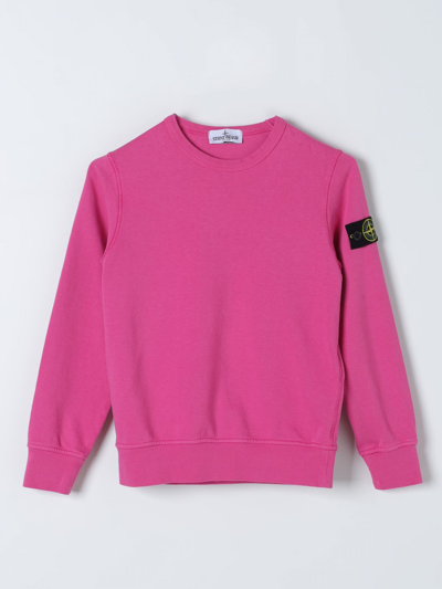 Shop Stone Island Junior Sweater  Kids Color Fuchsia