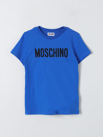 Shop Moschino Kid T-shirt  Kids Color Blue