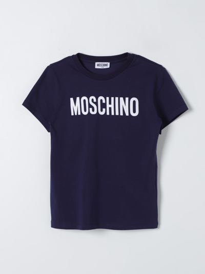 Shop Moschino Kid T-shirt  Kids Color Navy
