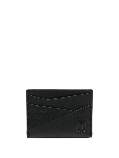 Shop Loewe Puzzle Edge Leather Cardholder In Black