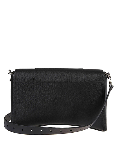 Balenciaga 'messenger Downtown' Black Cross-body Bag With B Logo In Semi Matte Leather Man