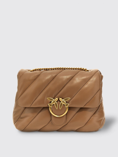 Pinko Love One Mini Crossbody Bags In Beige