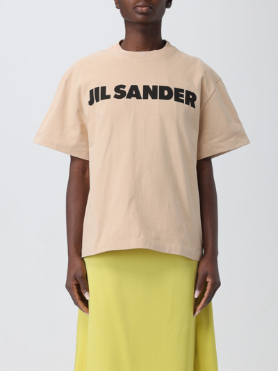 Shop Jil Sander T-shirt  Woman Color Sand