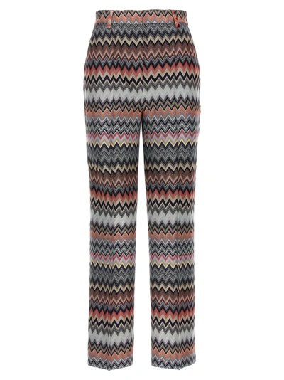 Shop Missoni Zig Zag Pants In Multicolor