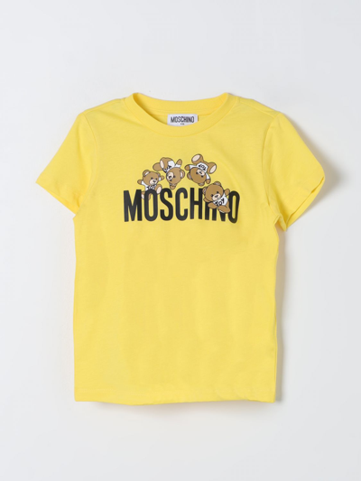 MOSCHINO KID T-SHIRT MOSCHINO KIDS COLOR YELLOW 404603003