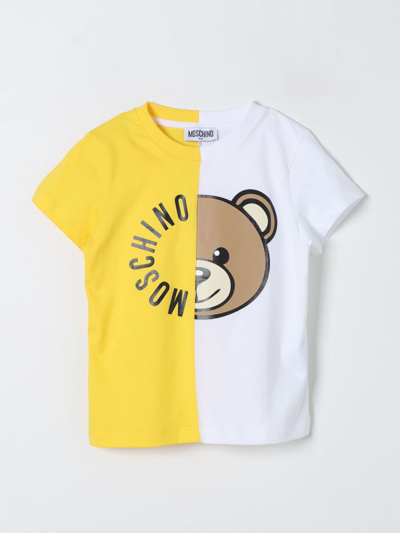 Shop Moschino Kid T-shirt  Kids Color Yellow