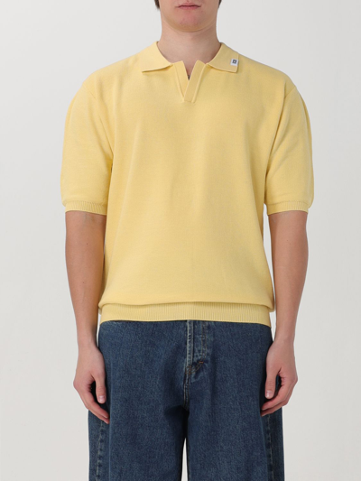 Shop Gcds Polo Shirt  Men Color Yellow