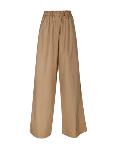 Shop Max Mara High Waisted Wide In Brown