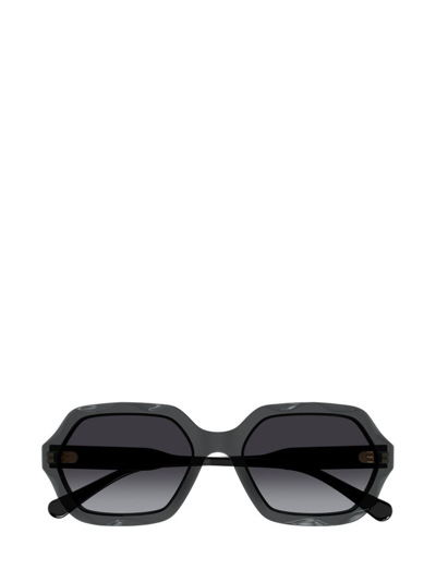 Shop Chloé Eyewear Rectangular Frame Sunglasses In Grey