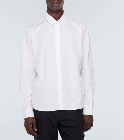 Shop Ami Alexandre Mattiussi Cotton Poplin Shirt In White