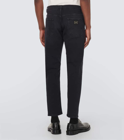 Dolce & Gabbana Dg Essentials Slim-fit Jeans In Blue