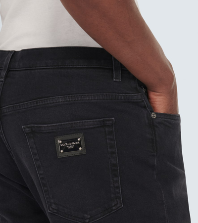Dolce & Gabbana Dg Essentials Slim-fit Jeans In Blue