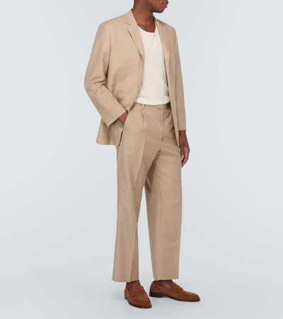 Manolo Blahnik Perry Suede Penny Loafers In Brown