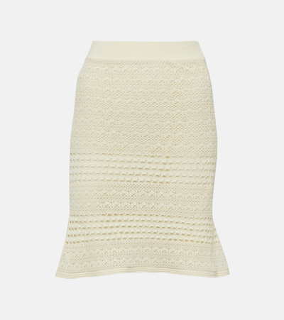 Shop Tom Ford Crochet Miniskirt In White