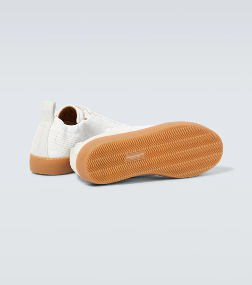 Dries Van Noten Off-white Leather Sneakers In Off White 8