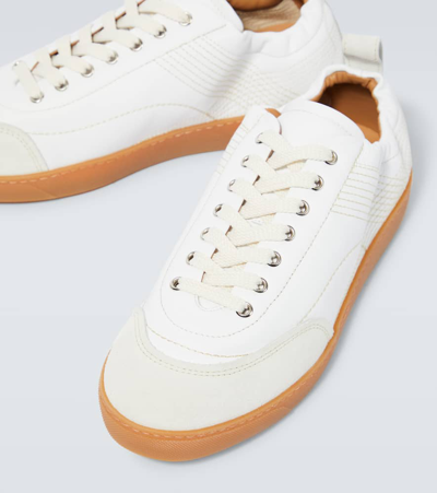Dries Van Noten Off-white Leather Sneakers In Off White 8