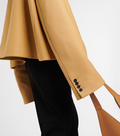 Khaite Raymond Oversized Double-breasted Jacket In Beige